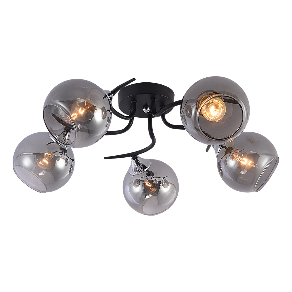 Люстра потолочная Schaffner Соррисо 5х60 Вт Е27 черный