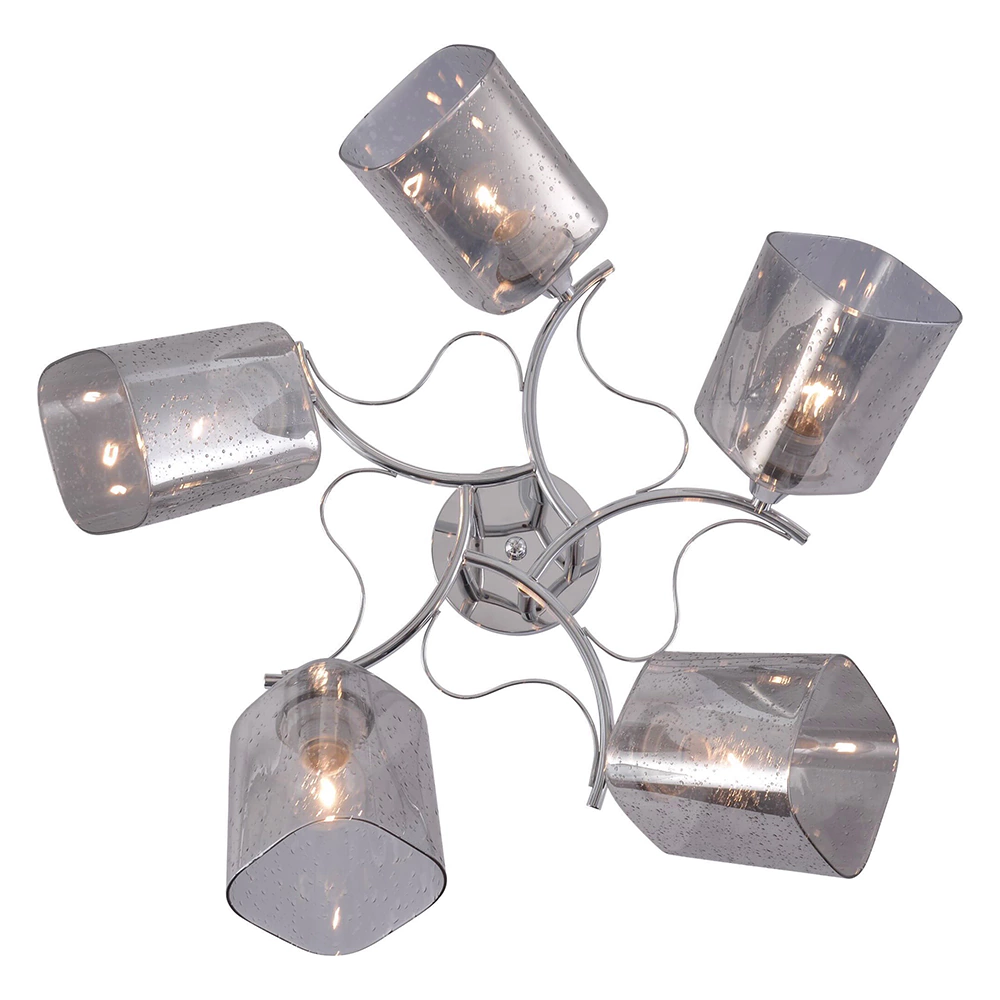 Люстра потолочная Schaffner Молто 5х60 Вт Е27 хром