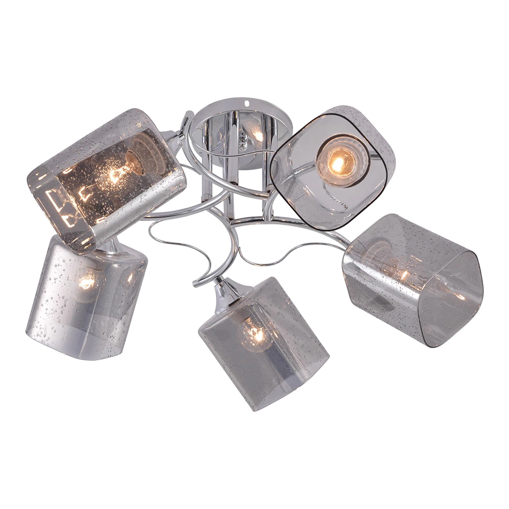 Люстра потолочная Schaffner Молто 5х60 Вт Е27 хром