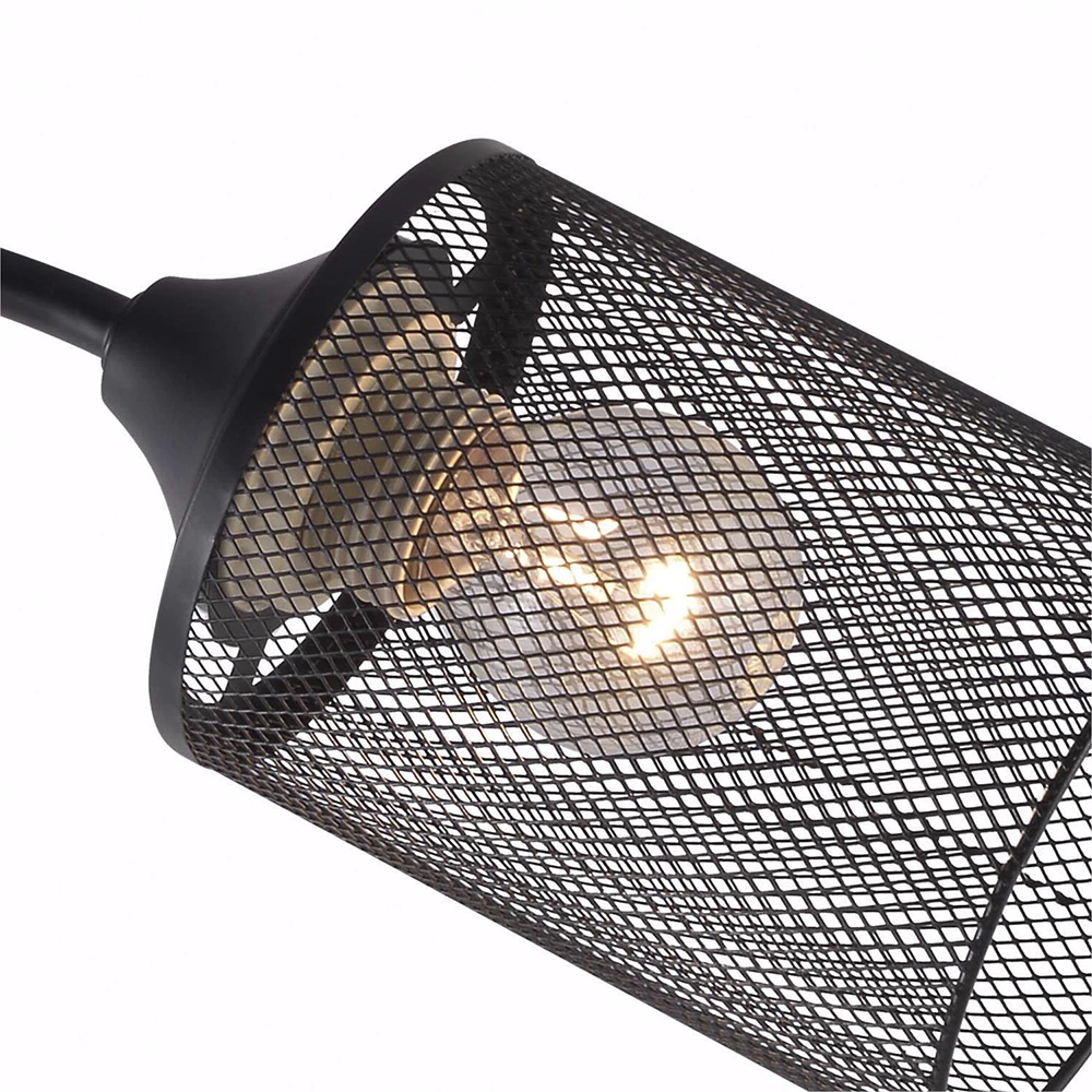 Люстра потолочная 2х60 Вт Е27 черный Schaffner Баррено