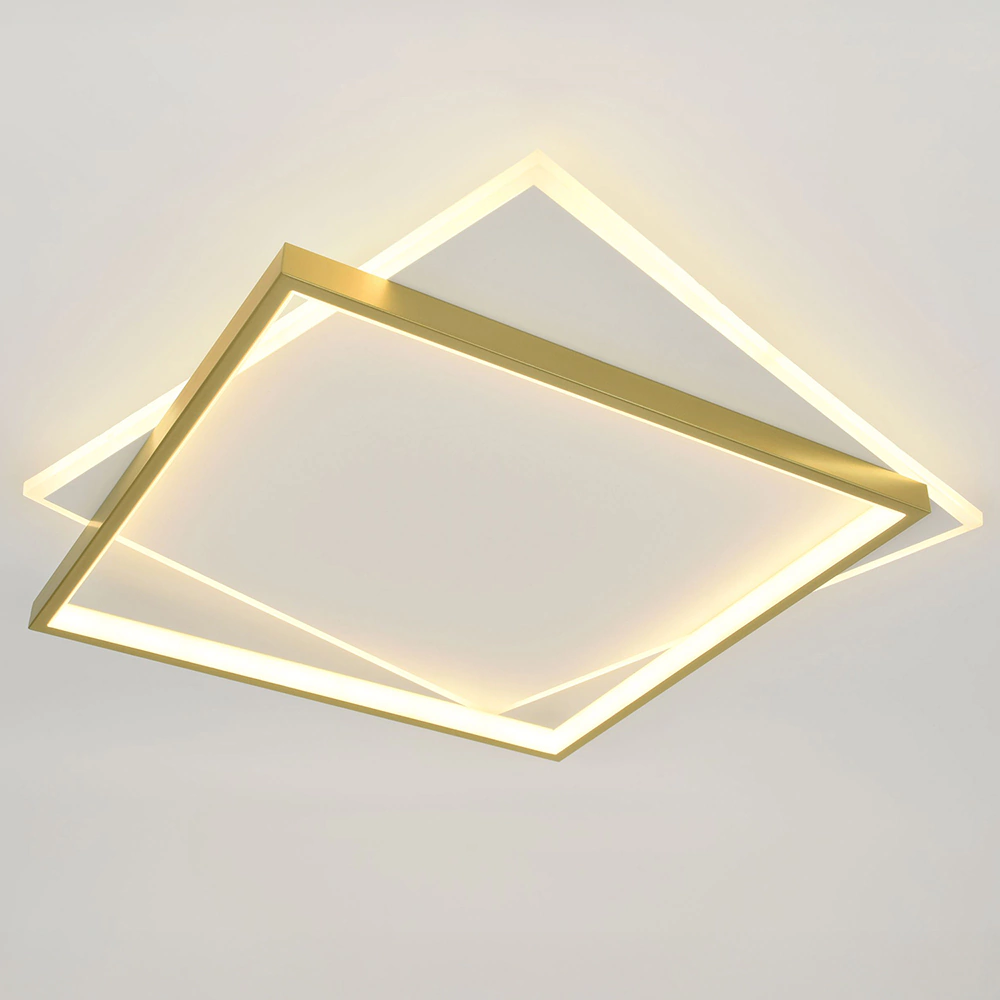 Люстра потолочная LED 82 Вт с пультом ДУ белый/золото ЭРА Лима