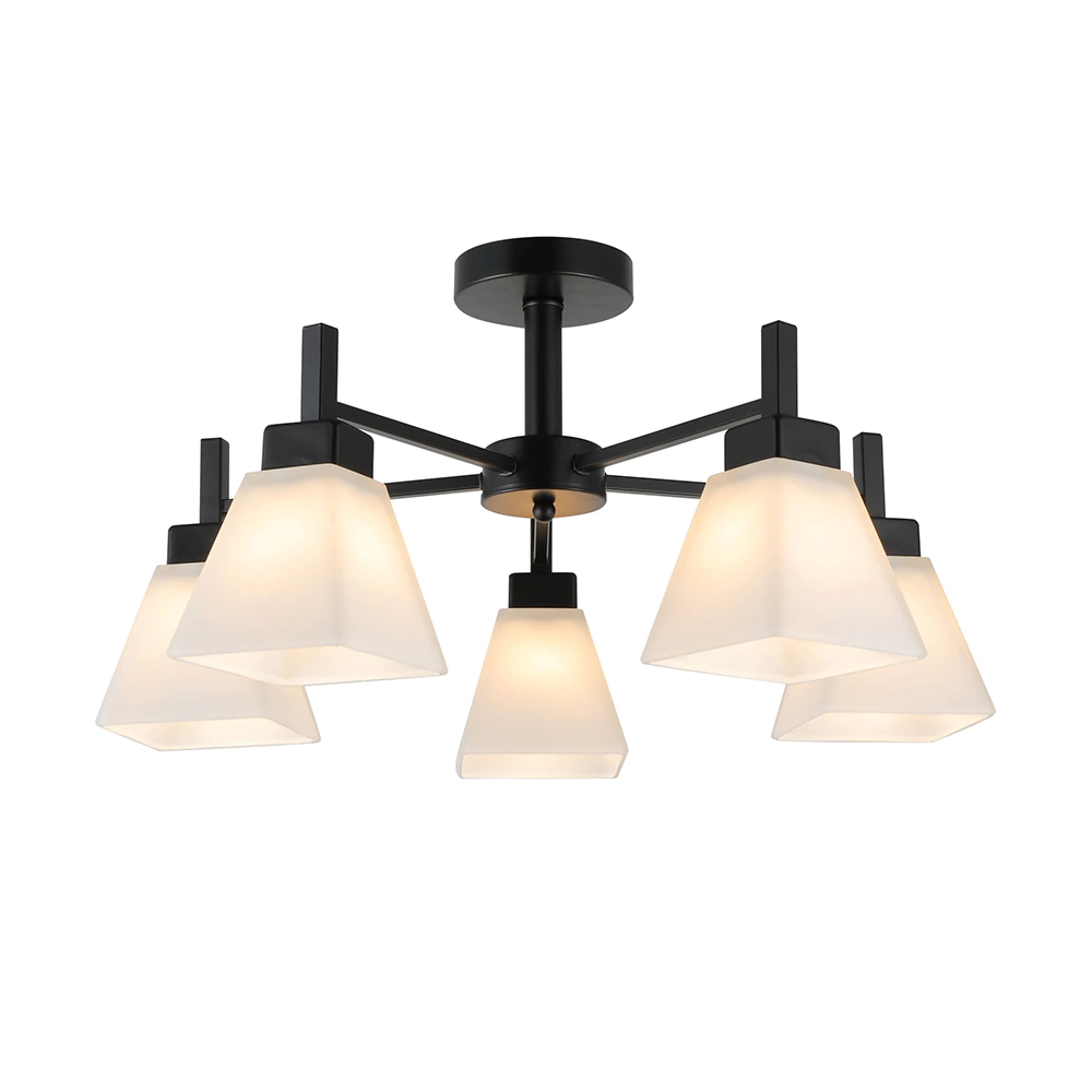 Люстра потолочная 5х40 Вт Е27 черный Schaffner Патрия