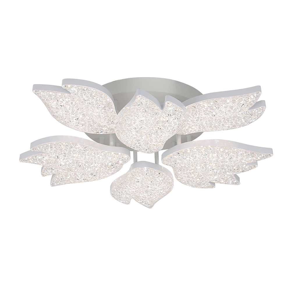 Люстра потолочная LED 160 Вт 3000-6000 К с пультом ДУ белый Schaffner Парете