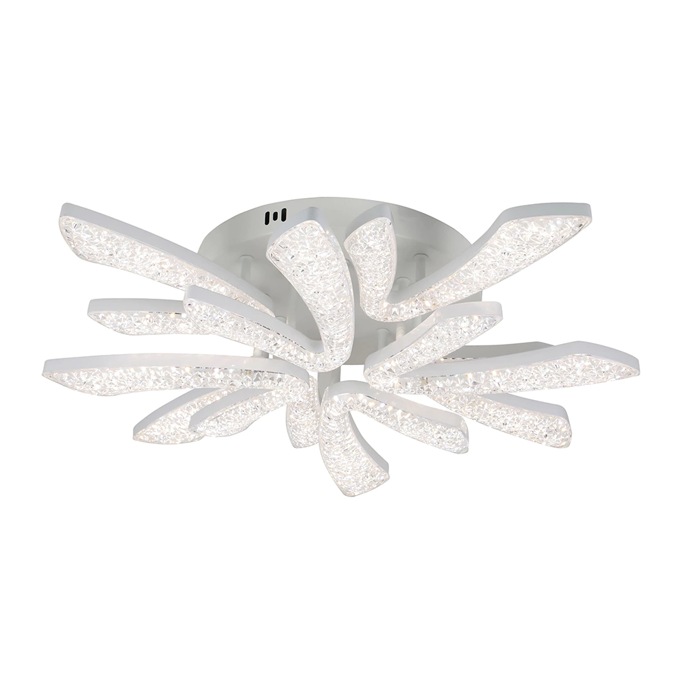 Люстра потолочная LED 128 Вт 3000-6000 К с пультом ДУ белый Schaffner Спирито