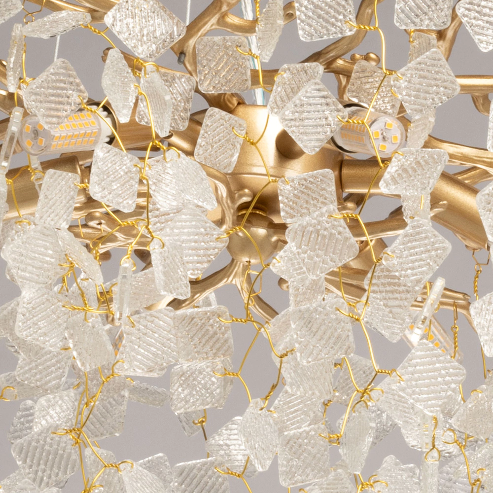 Люстра подвесная 6х60 Вт G9 золото De City Лайма