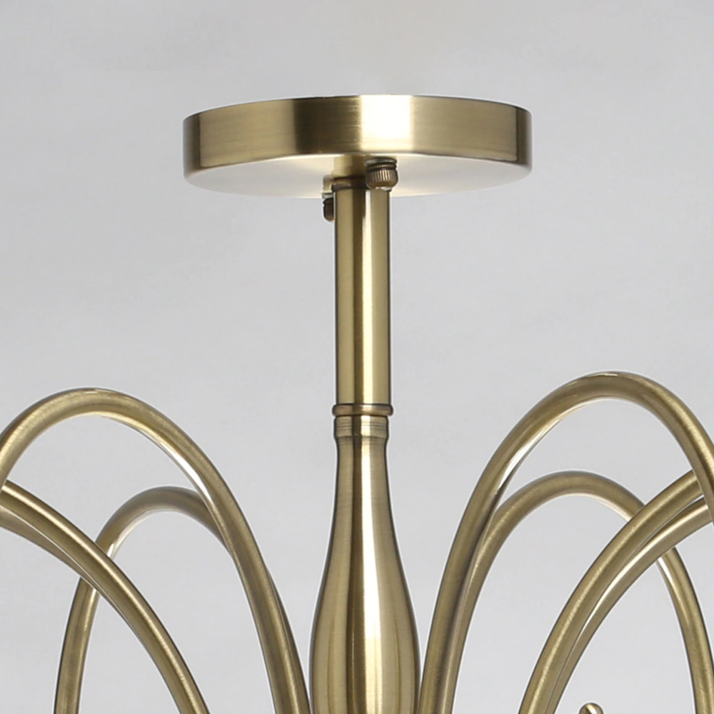 Люстра потолочная 8х40 Вт Е27 золото De City Блеск