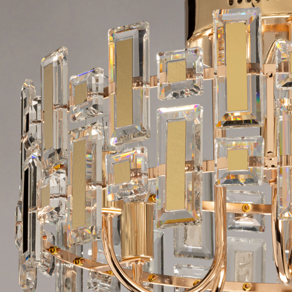 Люстра потолочная 6х60 Вт Е14 золото De City