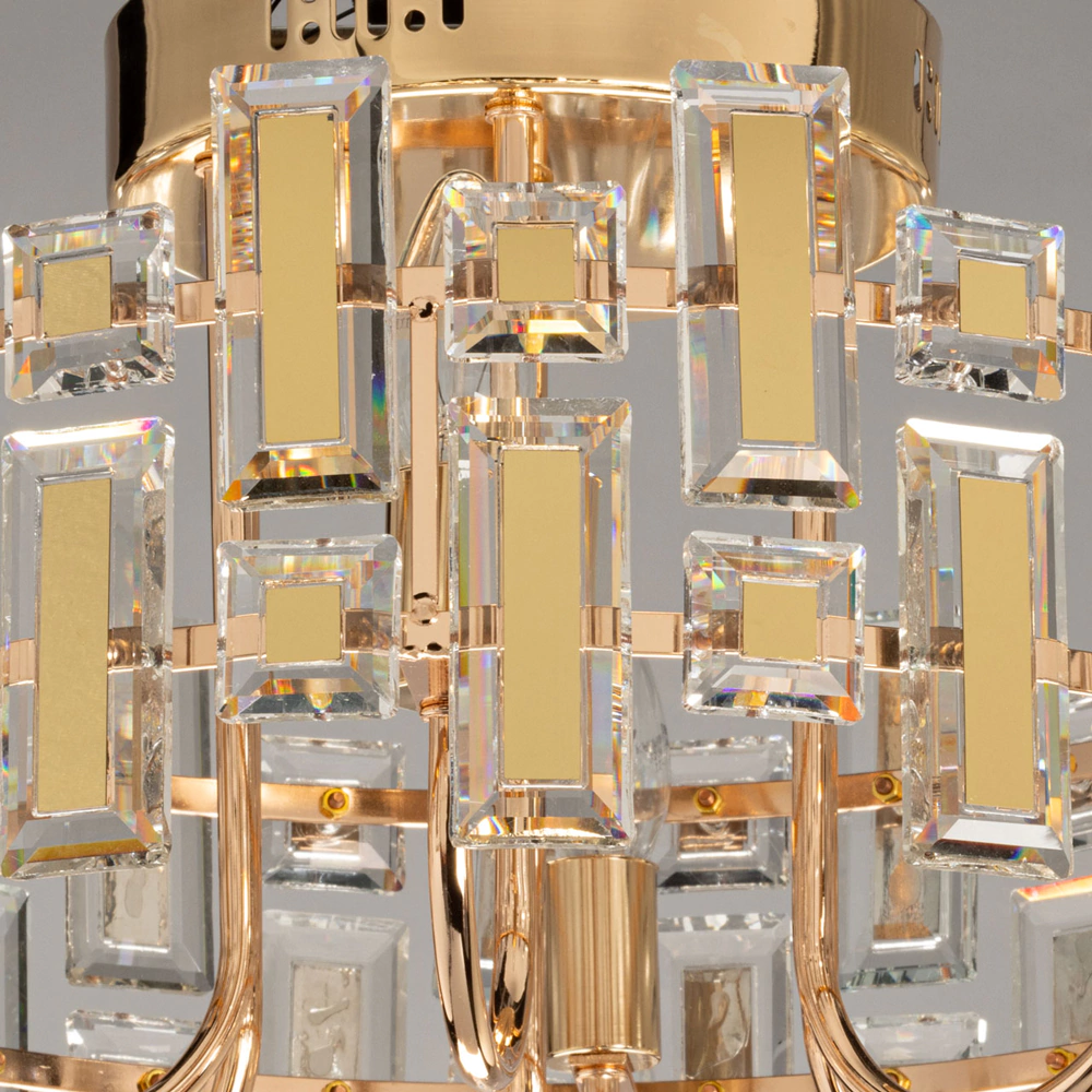 Люстра потолочная 6х60 Вт Е14 золото De City