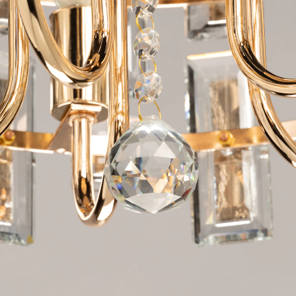 Люстра потолочная 6х60 Вт Е14 золото De City