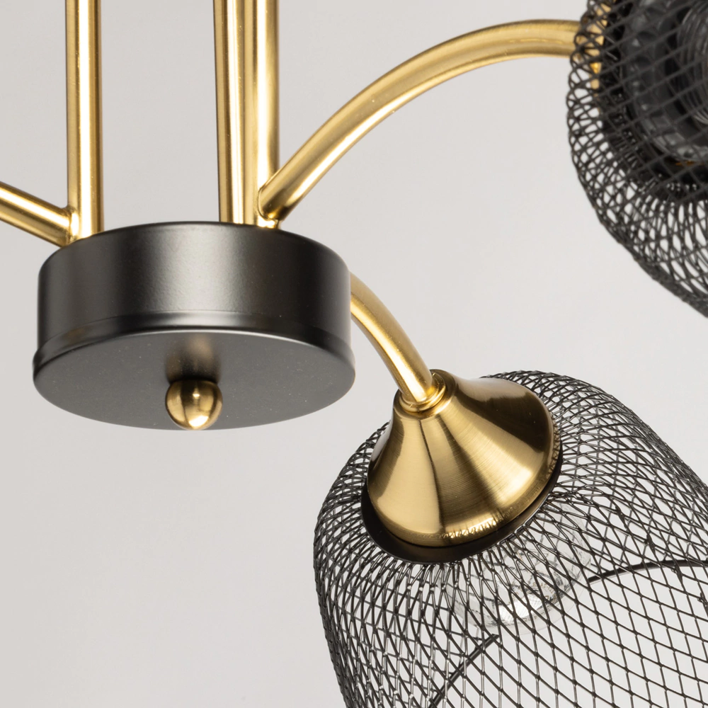 Люстра потолочная 3х60 Вт Е27 черный De City Вита