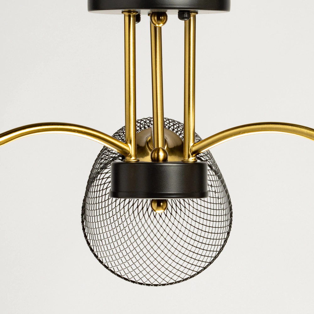 Люстра потолочная 3х60 Вт Е27 черный De City Вита