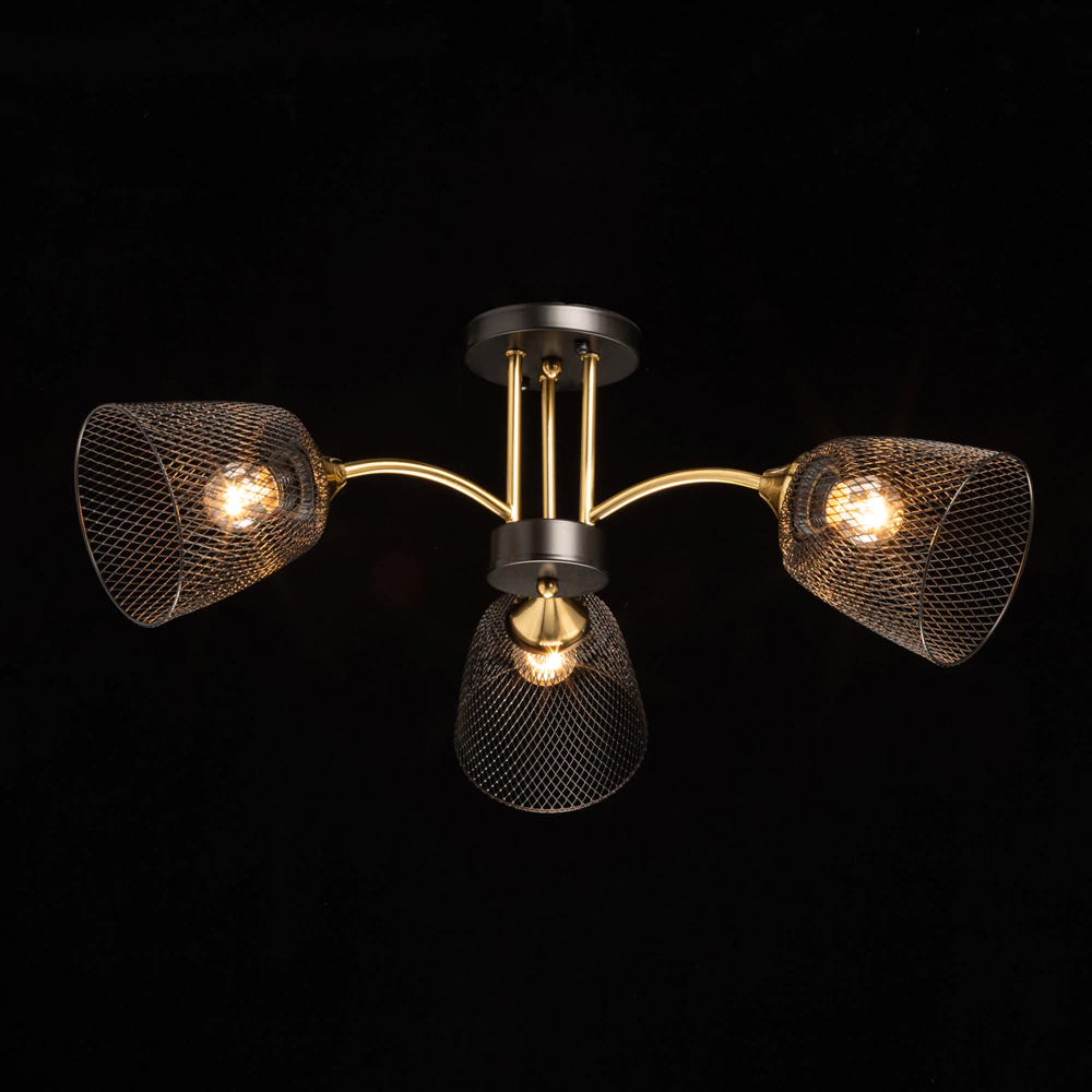 Люстра потолочная 3х60 Вт Е27 черный De City Вита