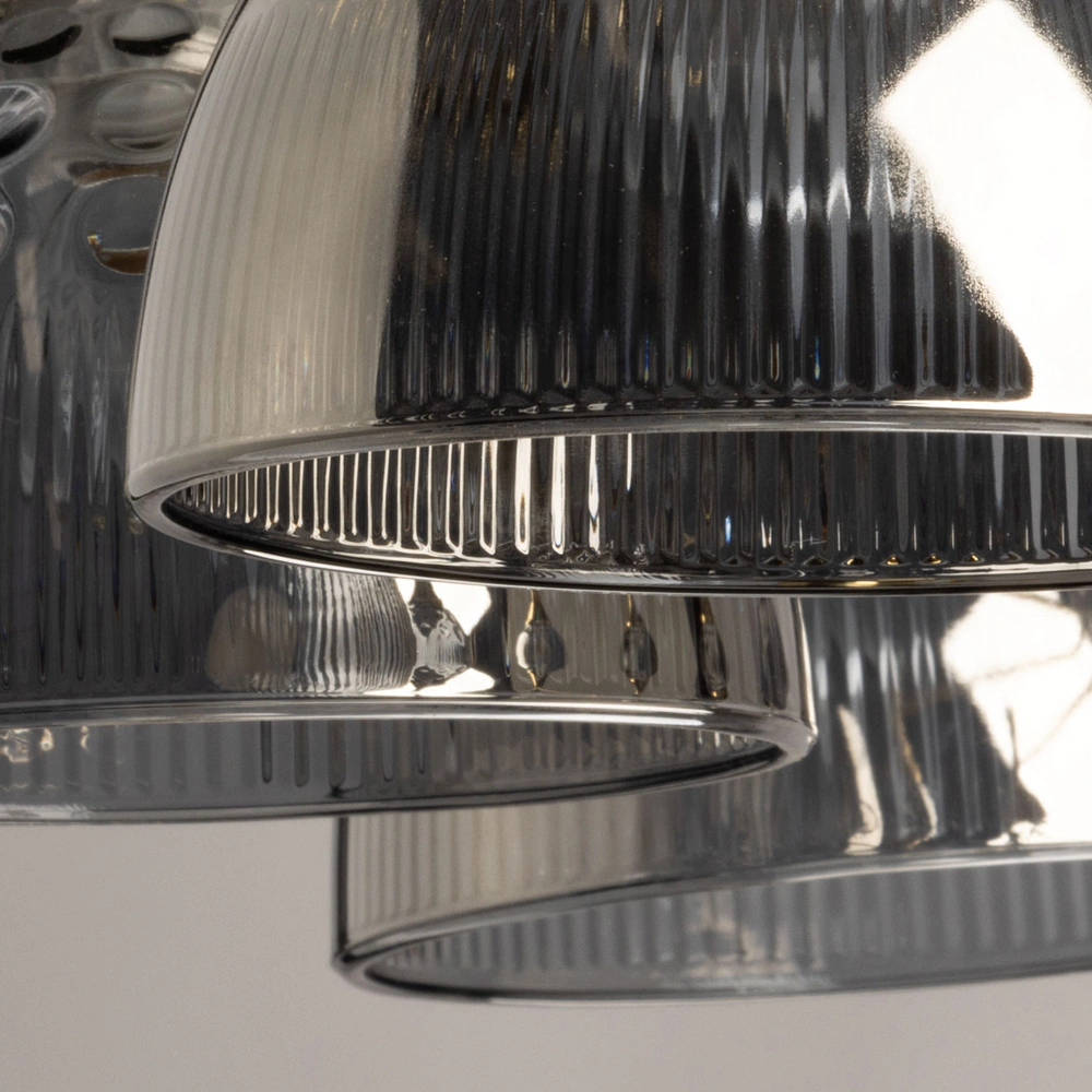 Люстра потолочная 8х60 Вт Е27 черный/золото De City Донна