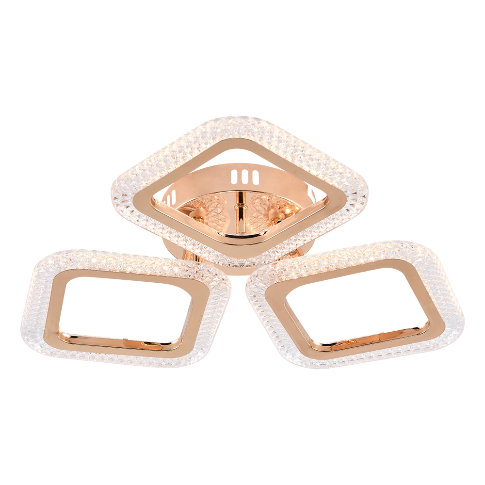 Люстра потолочная LED 48 Вт с пултом ДУ золото Rivoli Дорината