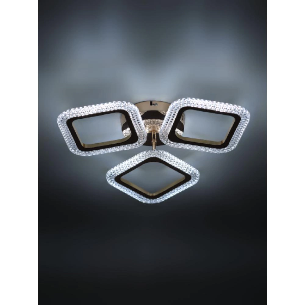 Люстра потолочная LED 48 Вт с пултом ДУ золото Rivoli Дорината