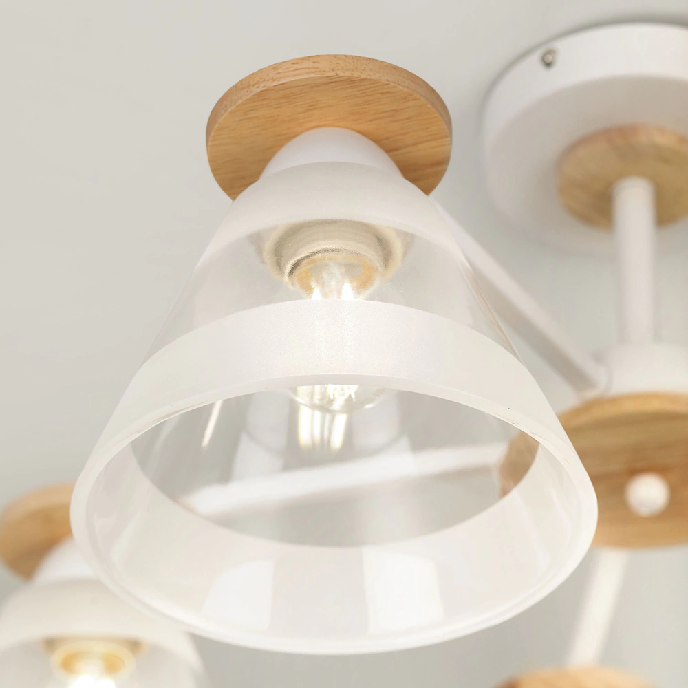 Люстра потолочная 5х60 Вт Е27 белый Rivoli Зиола