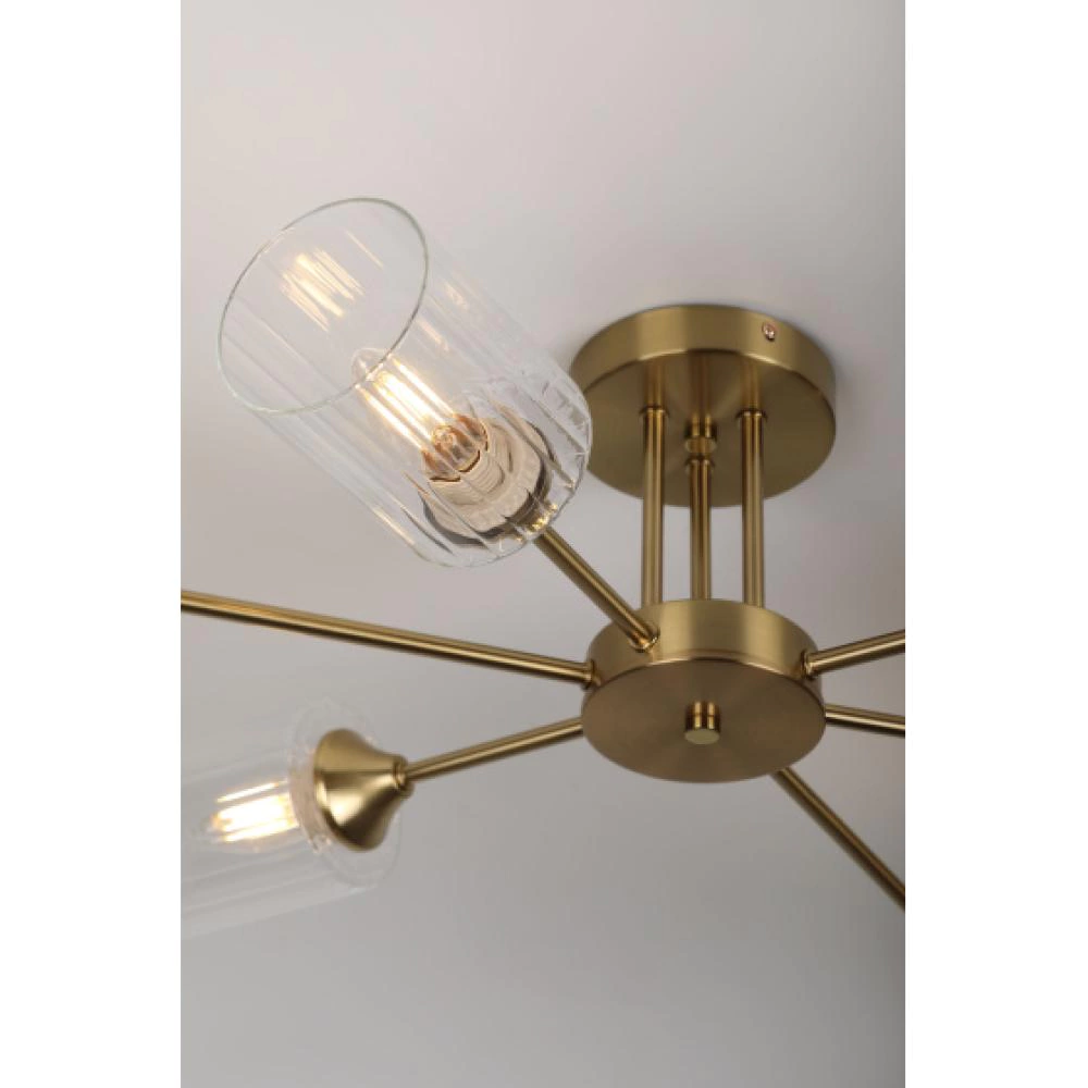 Люстра потолочная 6х60 Вт Е27 медь Rivoli Джилл