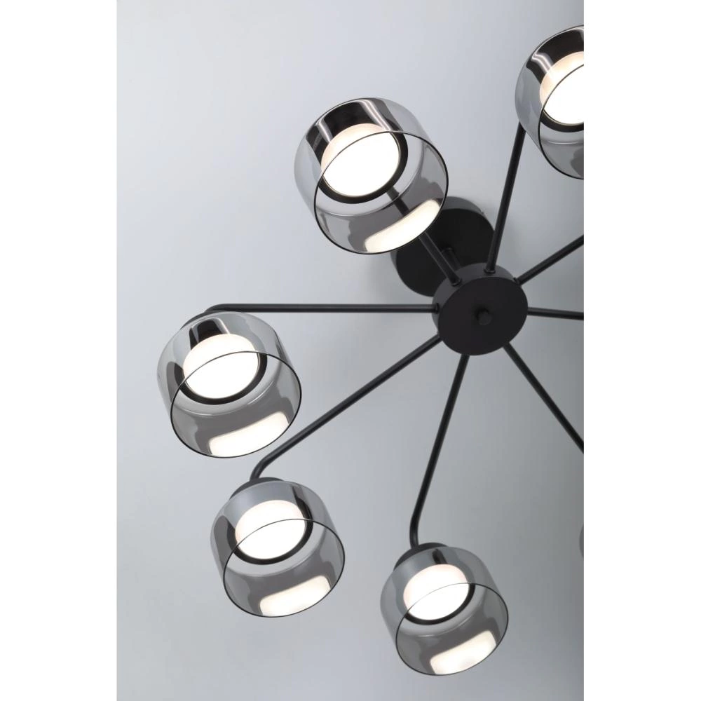 Люстра потолочная 8х15 Вт GX53 (LED) черный Rivoli Марко