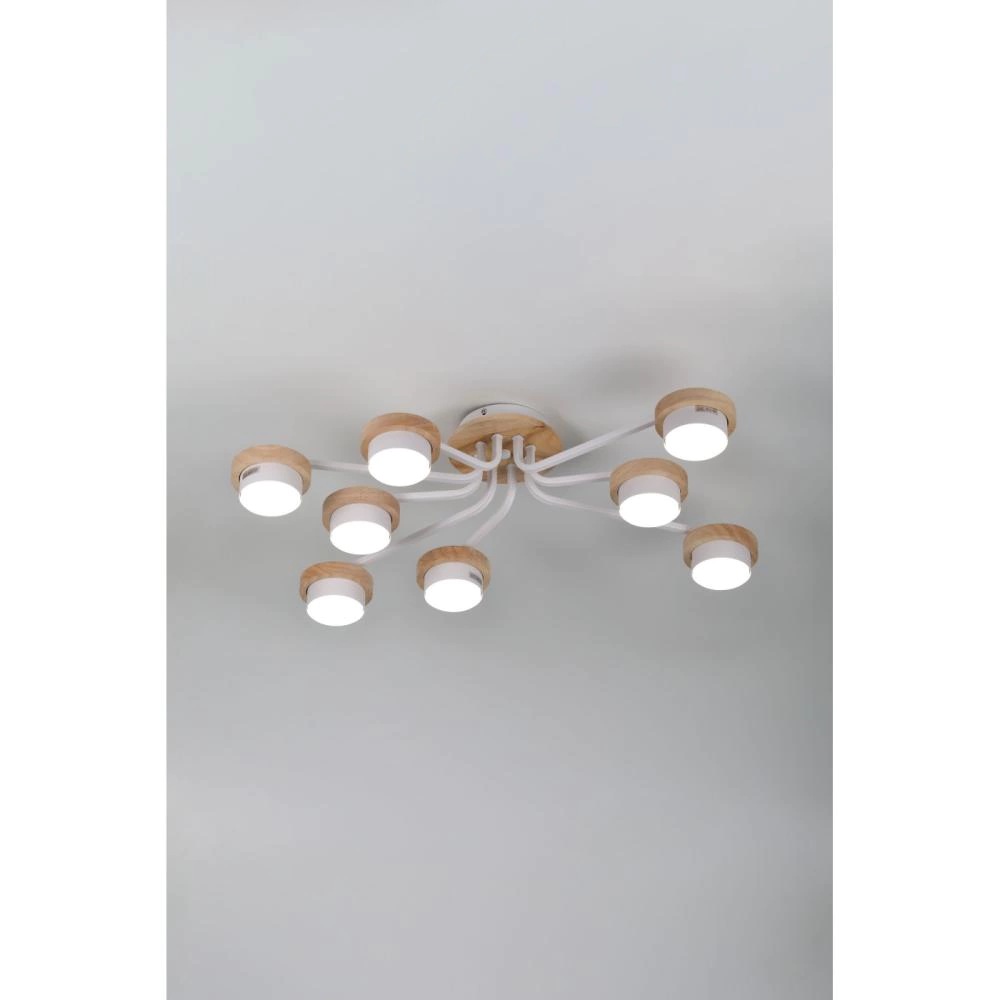 Люстра потолочная 8х15 Вт GX53 (LED) белый Rivoli Лоис