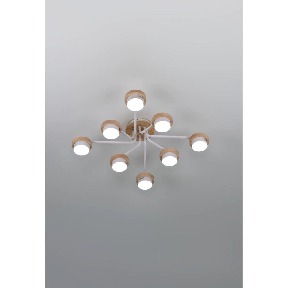Люстра потолочная 8х15 Вт GX53 (LED) белый Rivoli Лоис