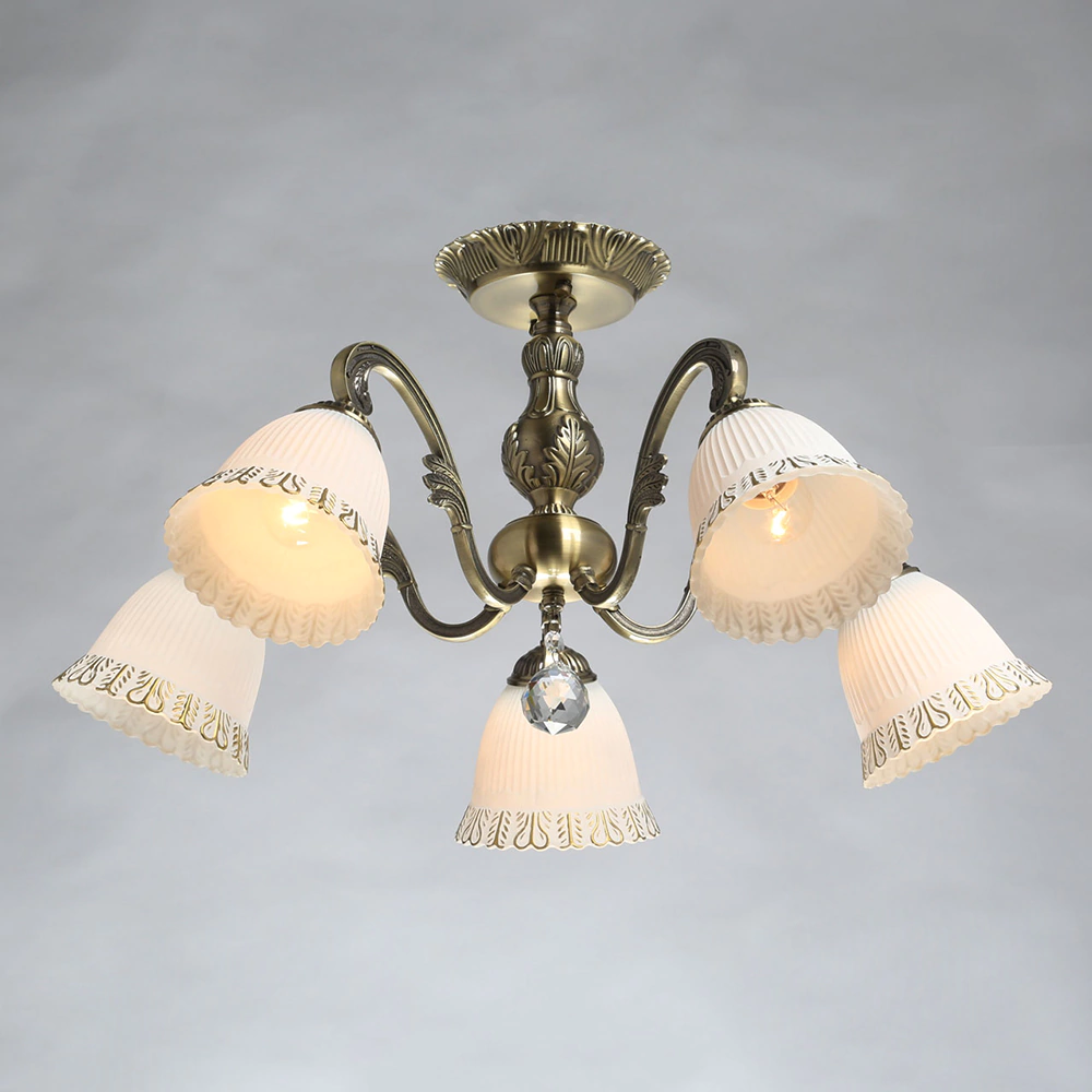 Люстра потолочная 5х40 Вт Е27 античная бронза De City Ариадна