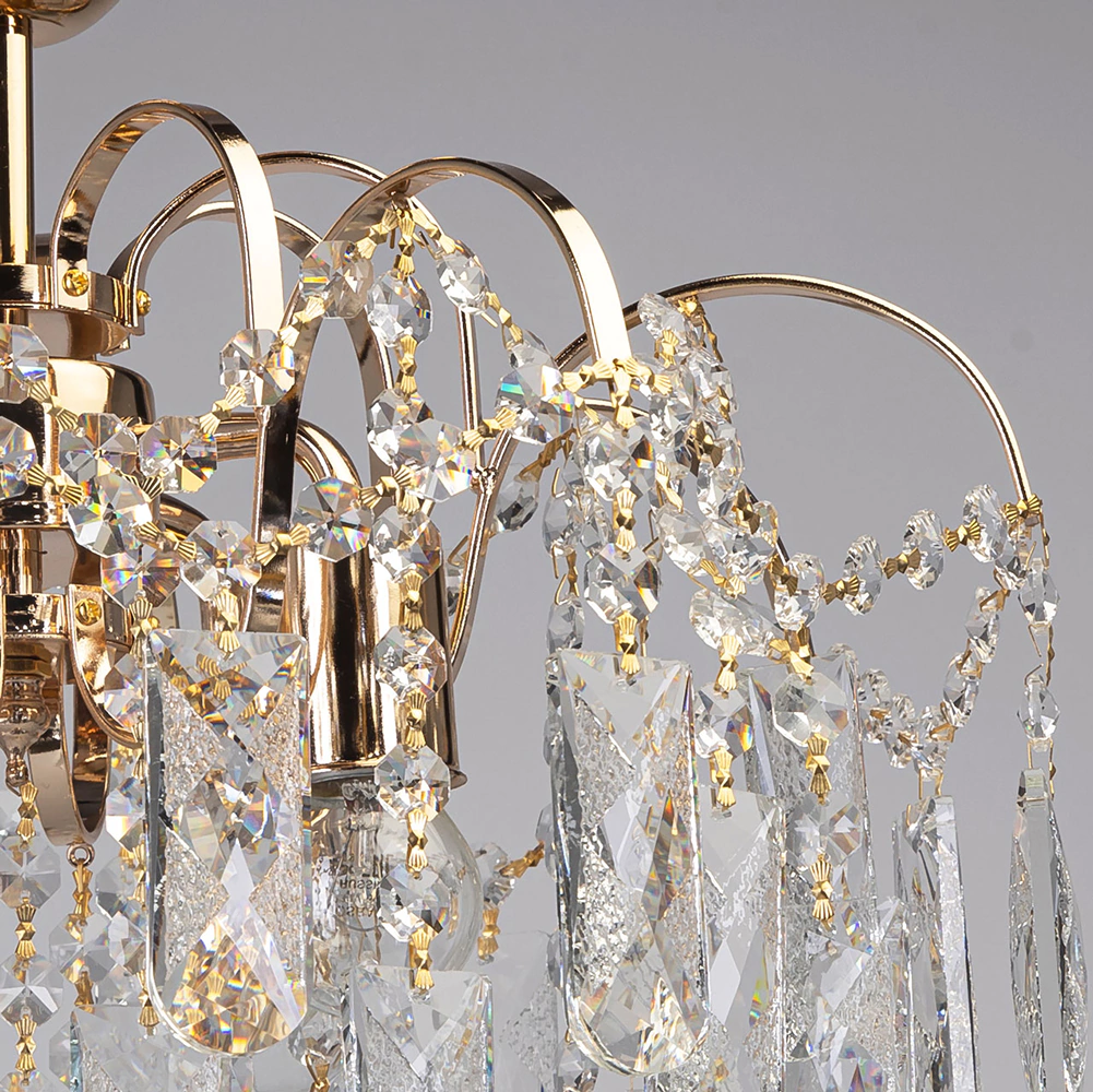 Люстра потолочная 4х60 Вт Е27 золото De City Бриз