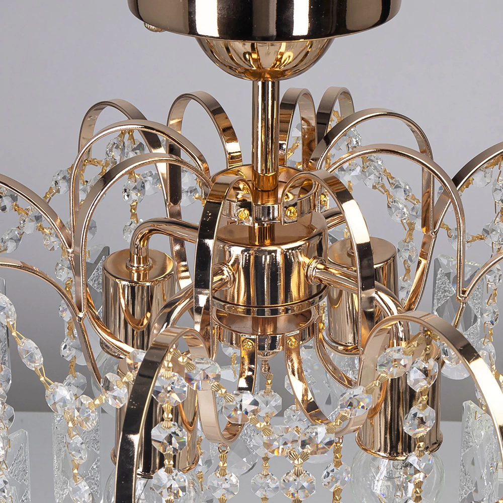 Люстра потолочная 4х60 Вт Е27 золото De City Бриз