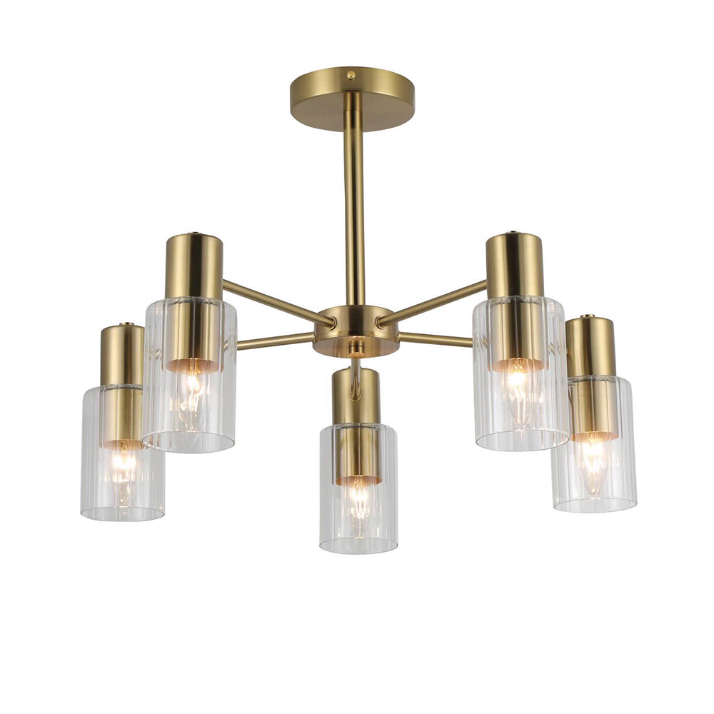 Люстра потолочная 5х40 Вт Е14 медный Schaffner Мостра