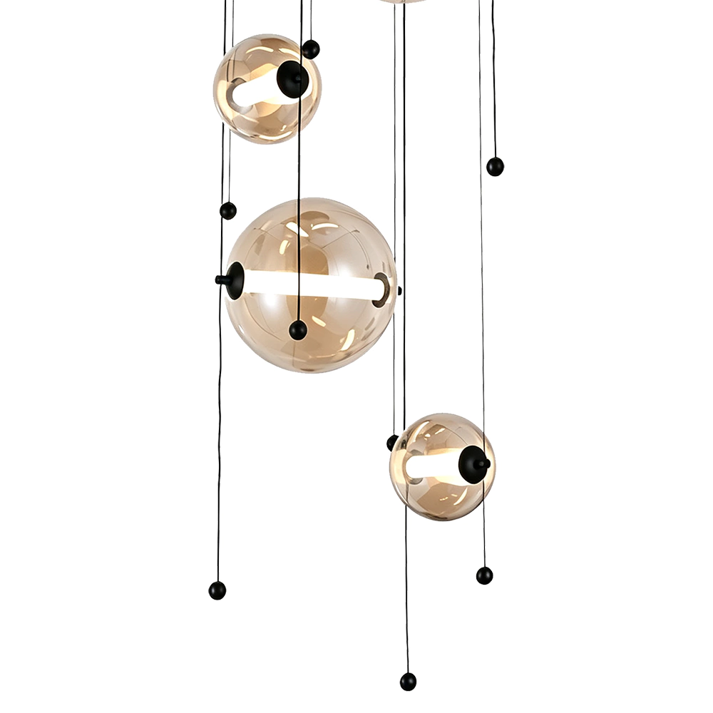 Люстра подвесная LED 36 Вт 3000 K NEODECO Корс черный