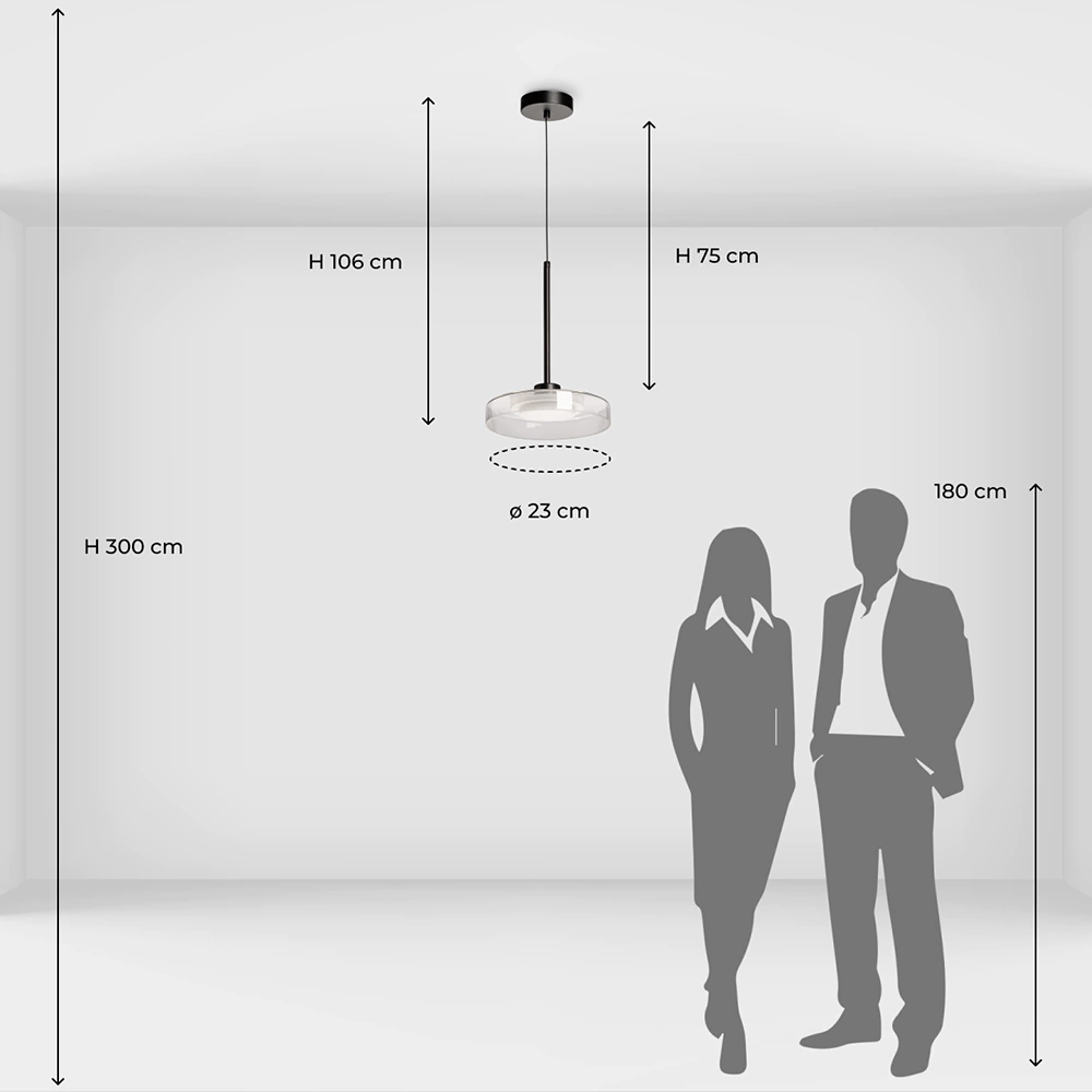 Люстра подвесная 10 Вт LED дымчатый De City Стаут