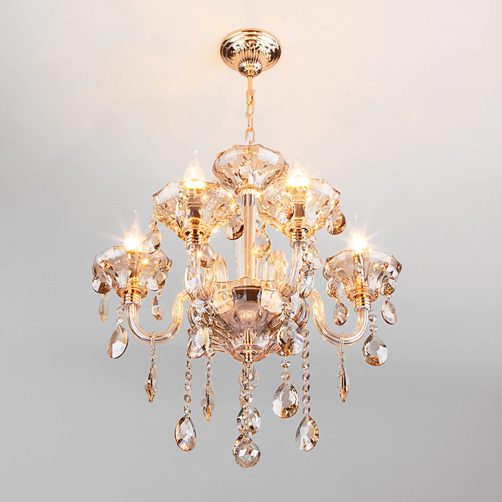 Люстра подвесная Bogate's Лечче 5х60 Вт Е14 золото