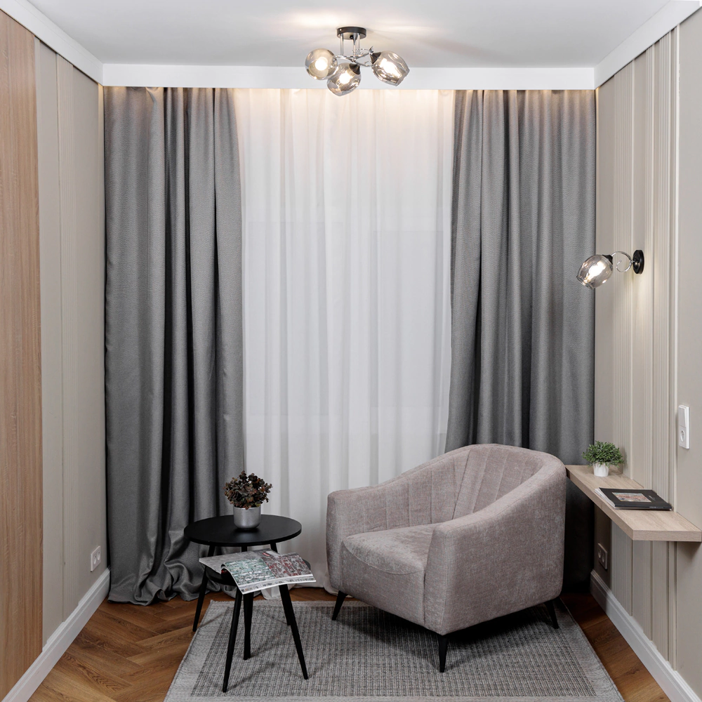 Люстра потолочная NEODECO Бальтазар 3х60 Вт Е27 черный