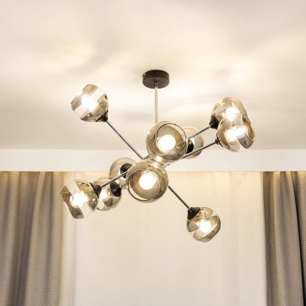 Светильник потолочный NEODECO Мельхиор 10х60 Вт Е27