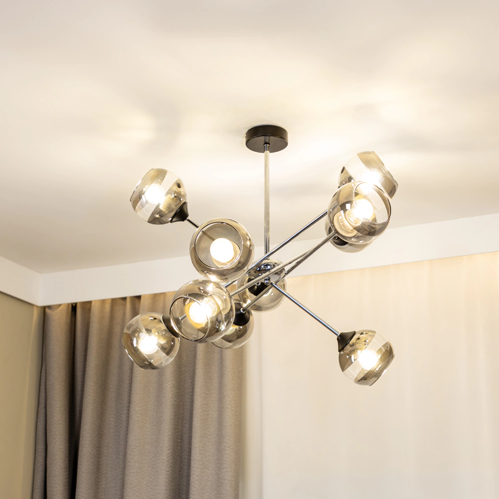Светильник потолочный NEODECO Мельхиор 10х60 Вт Е27