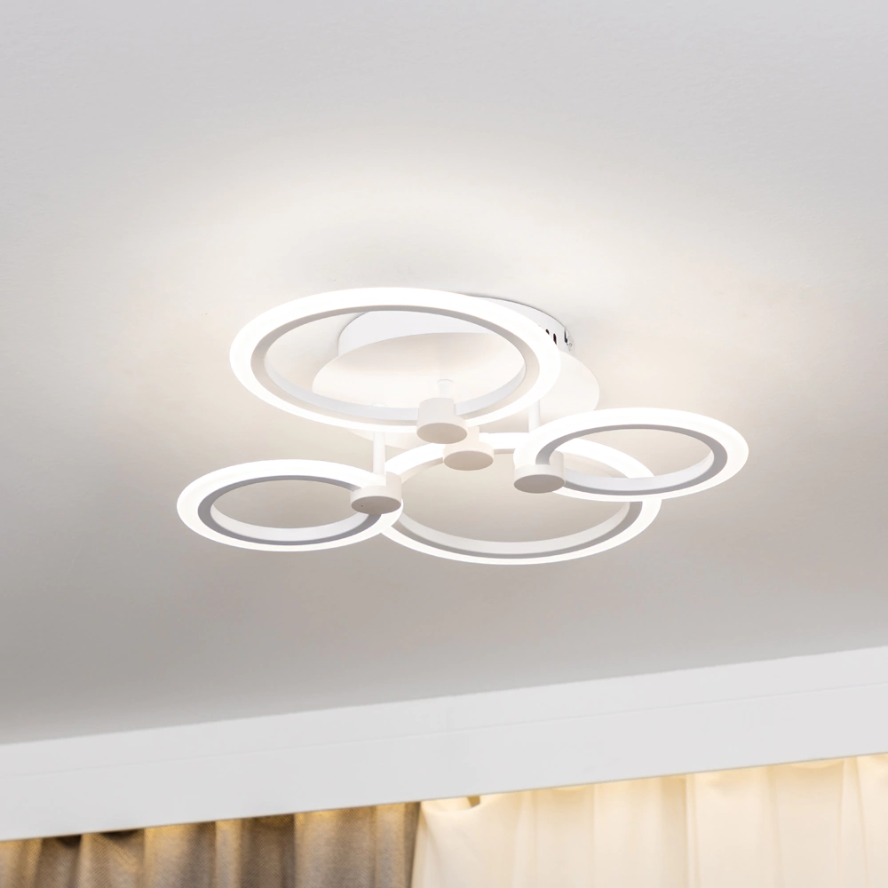 Люстра потолочная NEODECO Мануэла 64 Вт LED с пультом ДУ