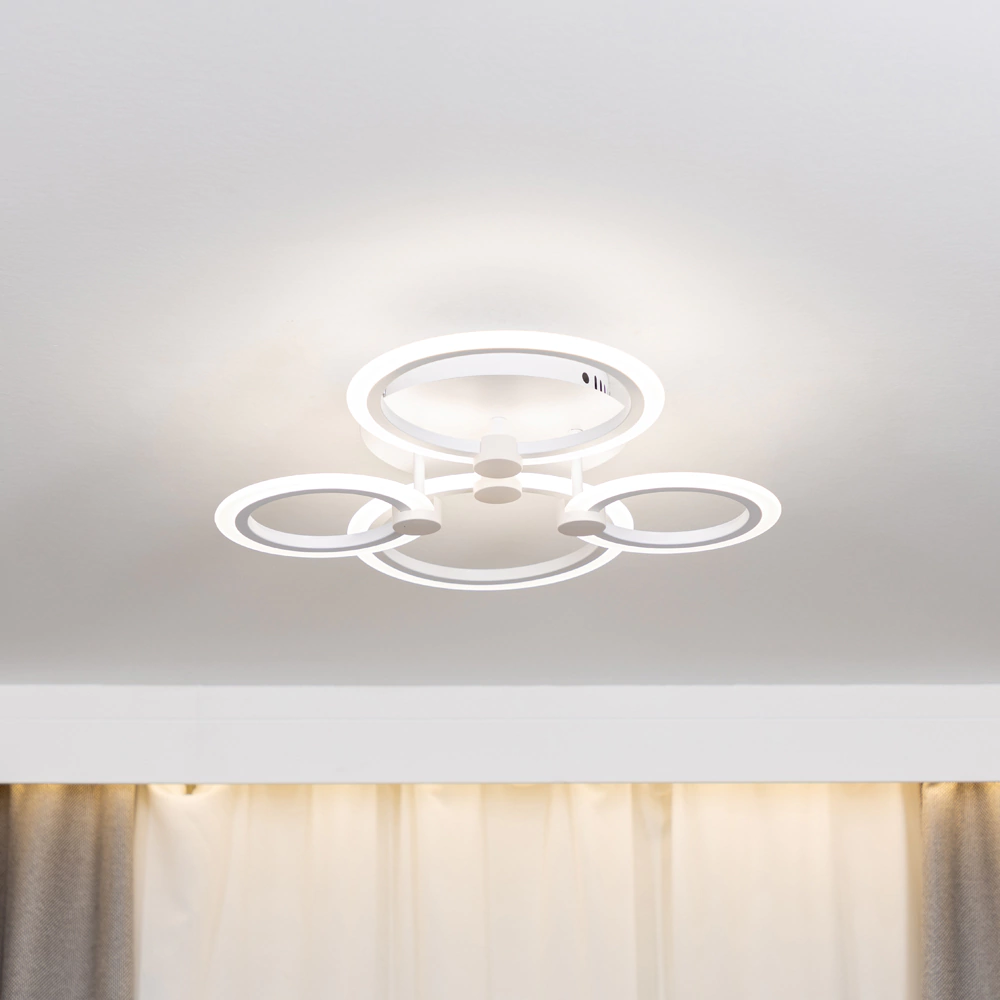 Люстра потолочная NEODECO Мануэла 64 Вт LED с пультом ДУ