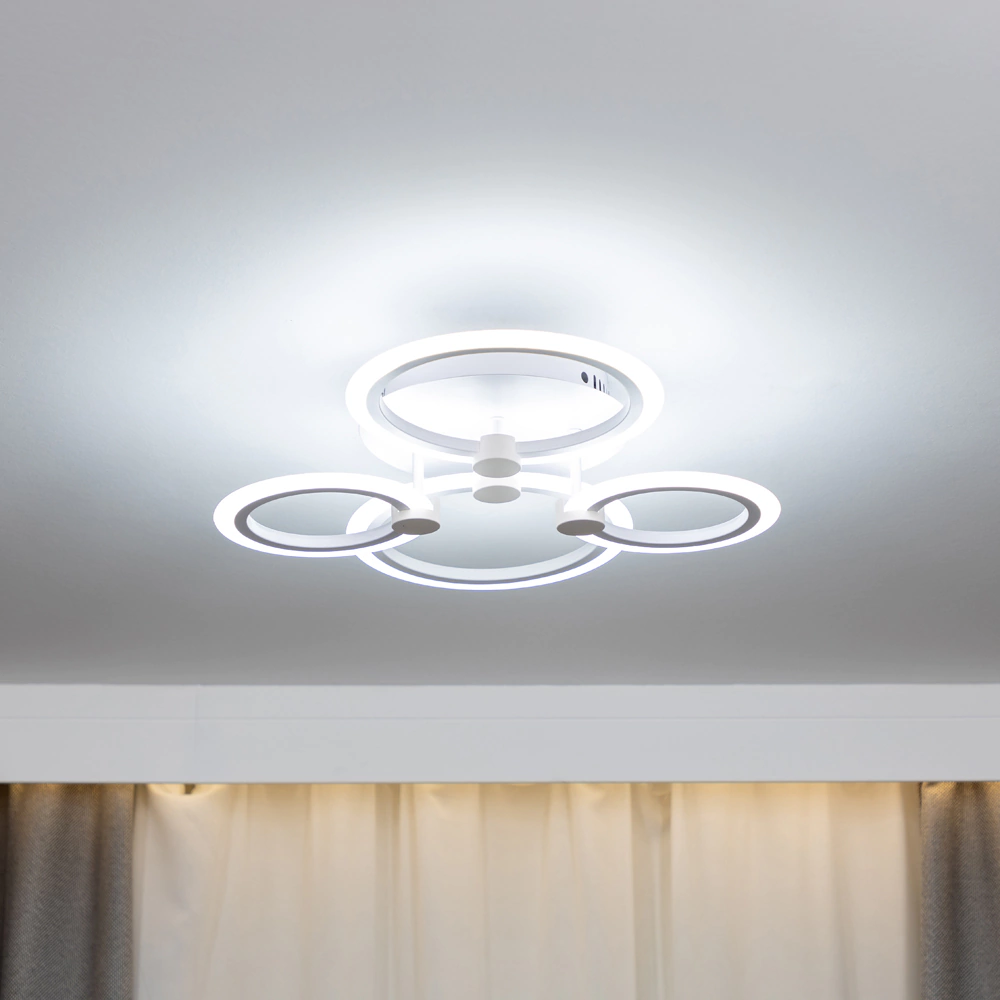 Люстра потолочная NEODECO Мануэла 64 Вт LED с пультом ДУ