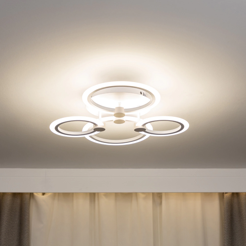 Люстра потолочная NEODECO Мануэла 64 Вт LED с пультом ДУ