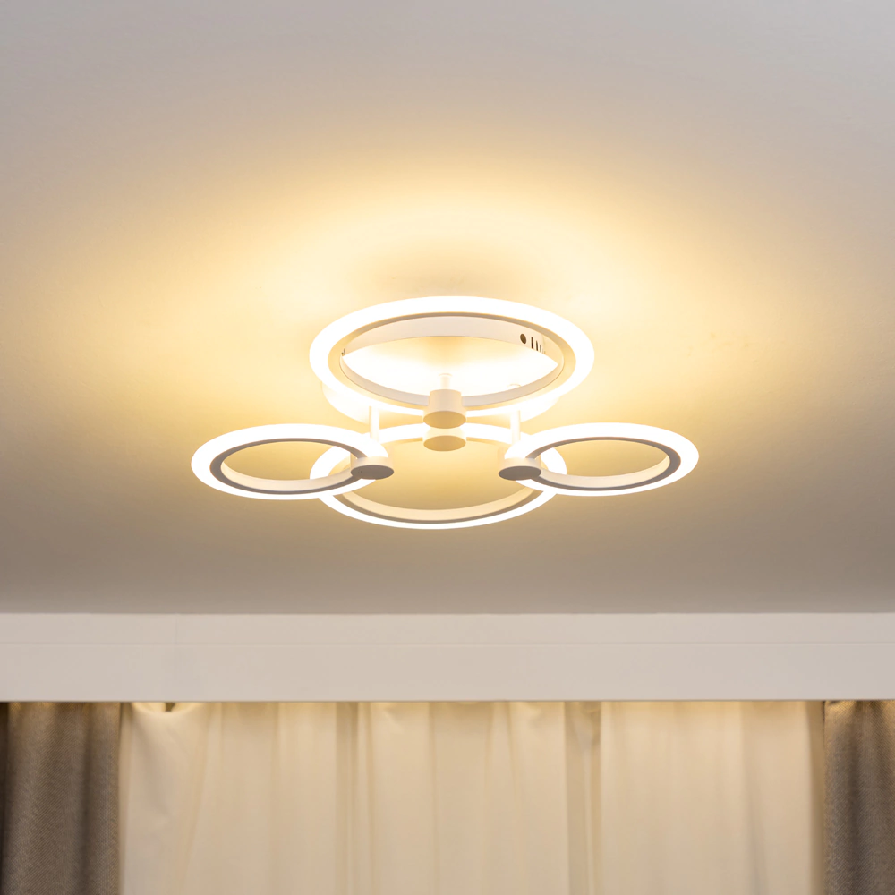 Люстра потолочная NEODECO Мануэла 64 Вт LED с пультом ДУ