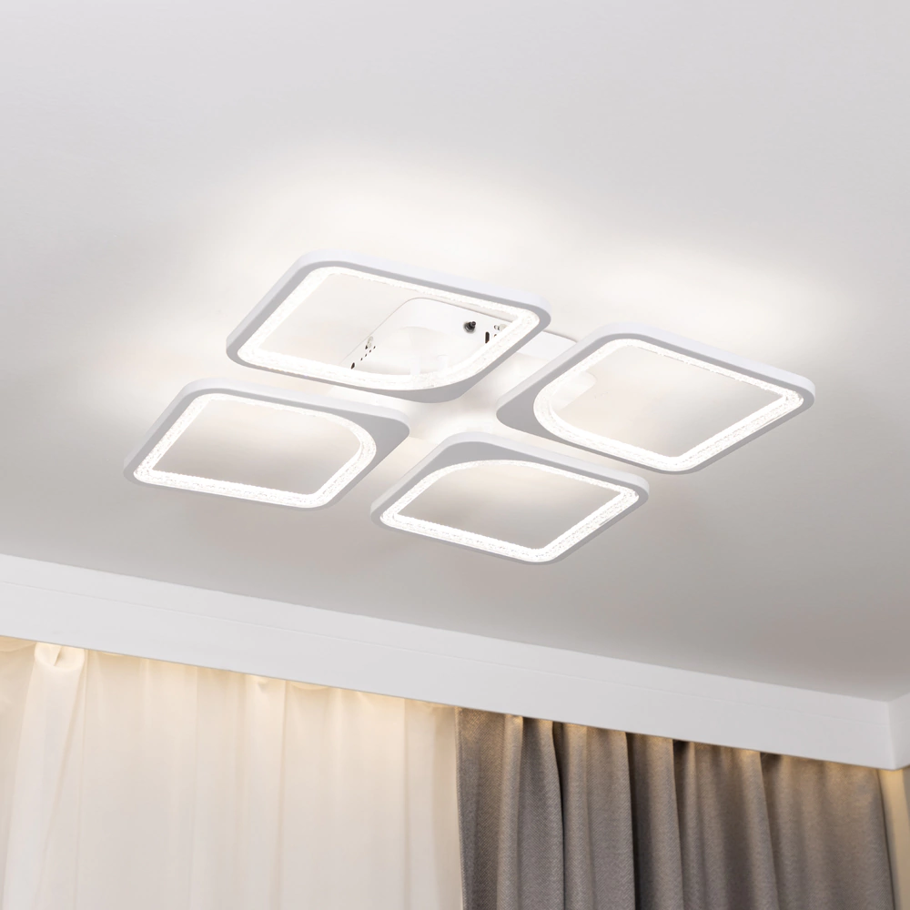 Люстра потолочная NEODECO Беатрис 128 Вт LED с пультом ДУ