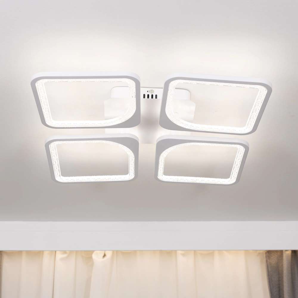 Люстра потолочная NEODECO Беатрис 128 Вт LED с пультом ДУ