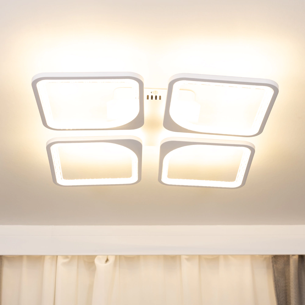 Люстра потолочная NEODECO Беатрис 128 Вт LED с пультом ДУ