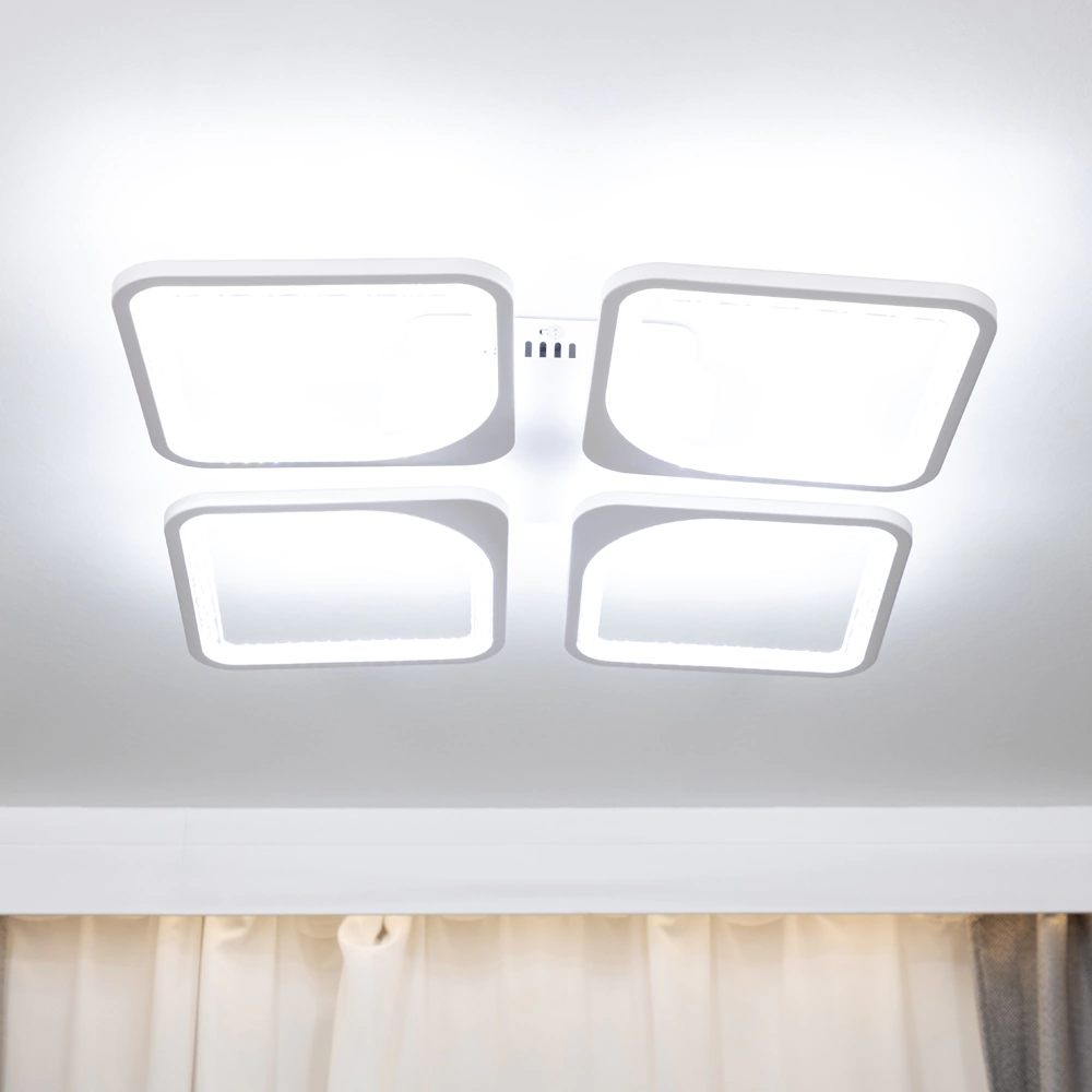 Люстра потолочная NEODECO Беатрис 128 Вт LED с пультом ДУ