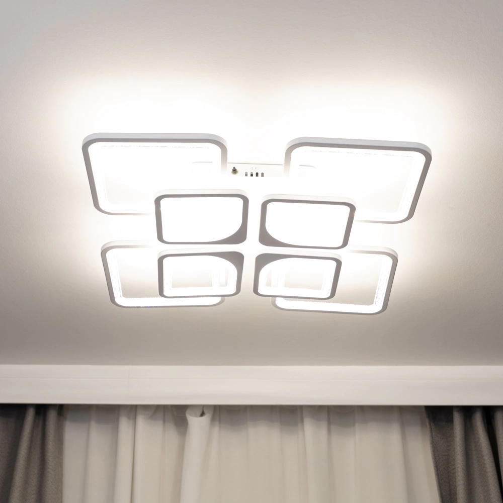 Люстра потолочная NEODECO Беатрис 216 Вт LED с пультом ДУ