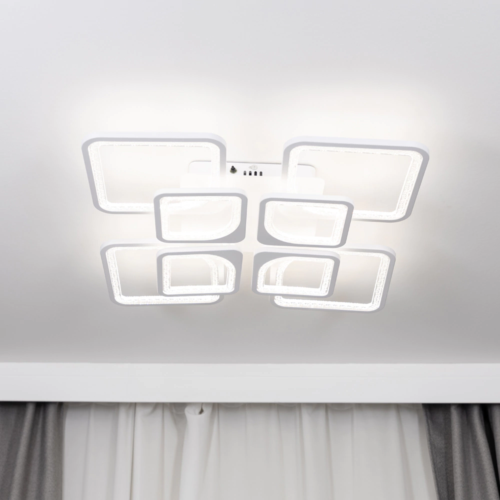 Люстра потолочная NEODECO Беатрис 216 Вт LED с пультом ДУ