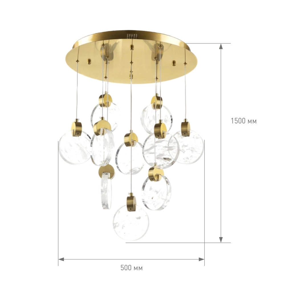 Светильник подвесной 10х3 Вт LED 3000 K NEODECO Анхель