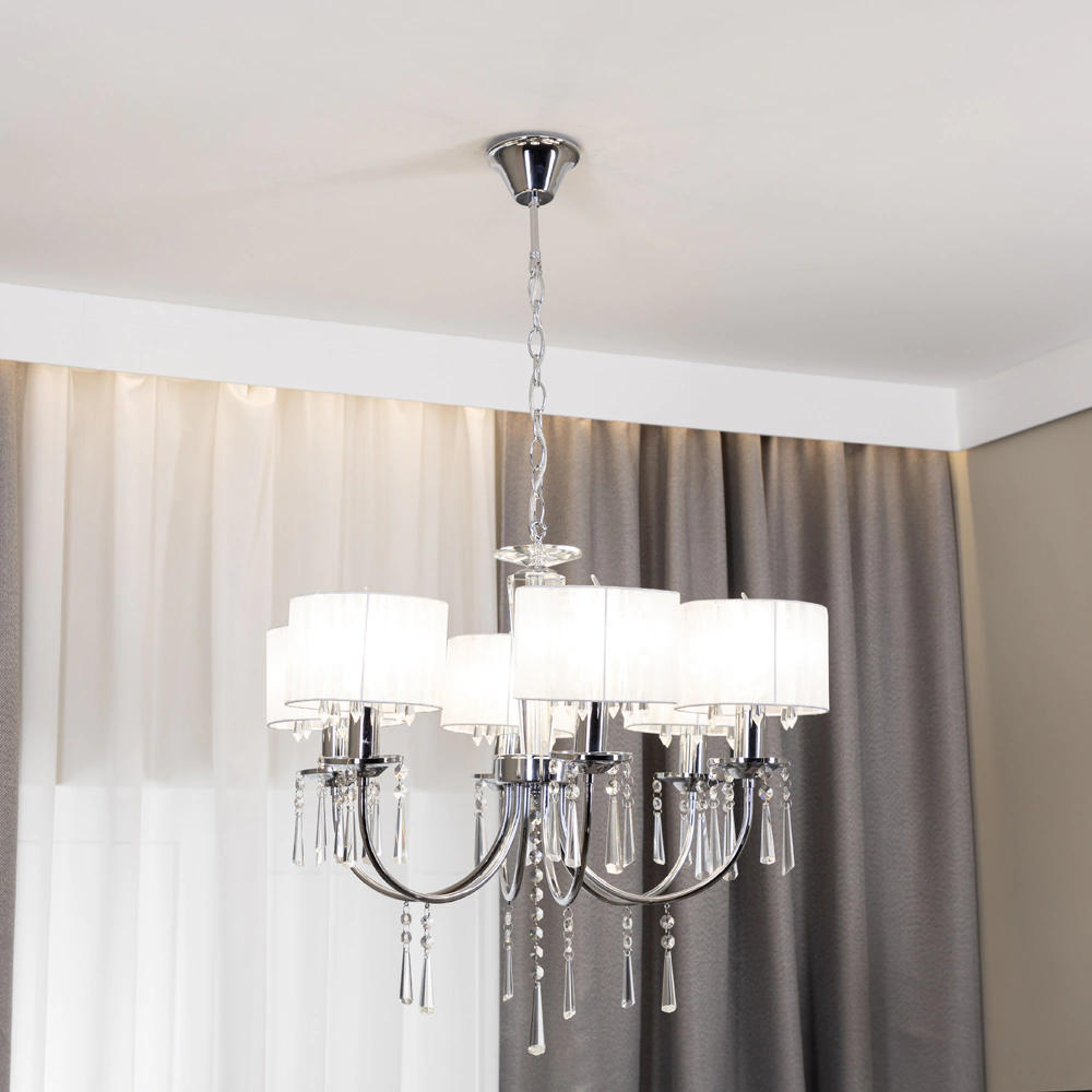 Люстра 6х40 Вт Е14 хром NEODECO Графиня