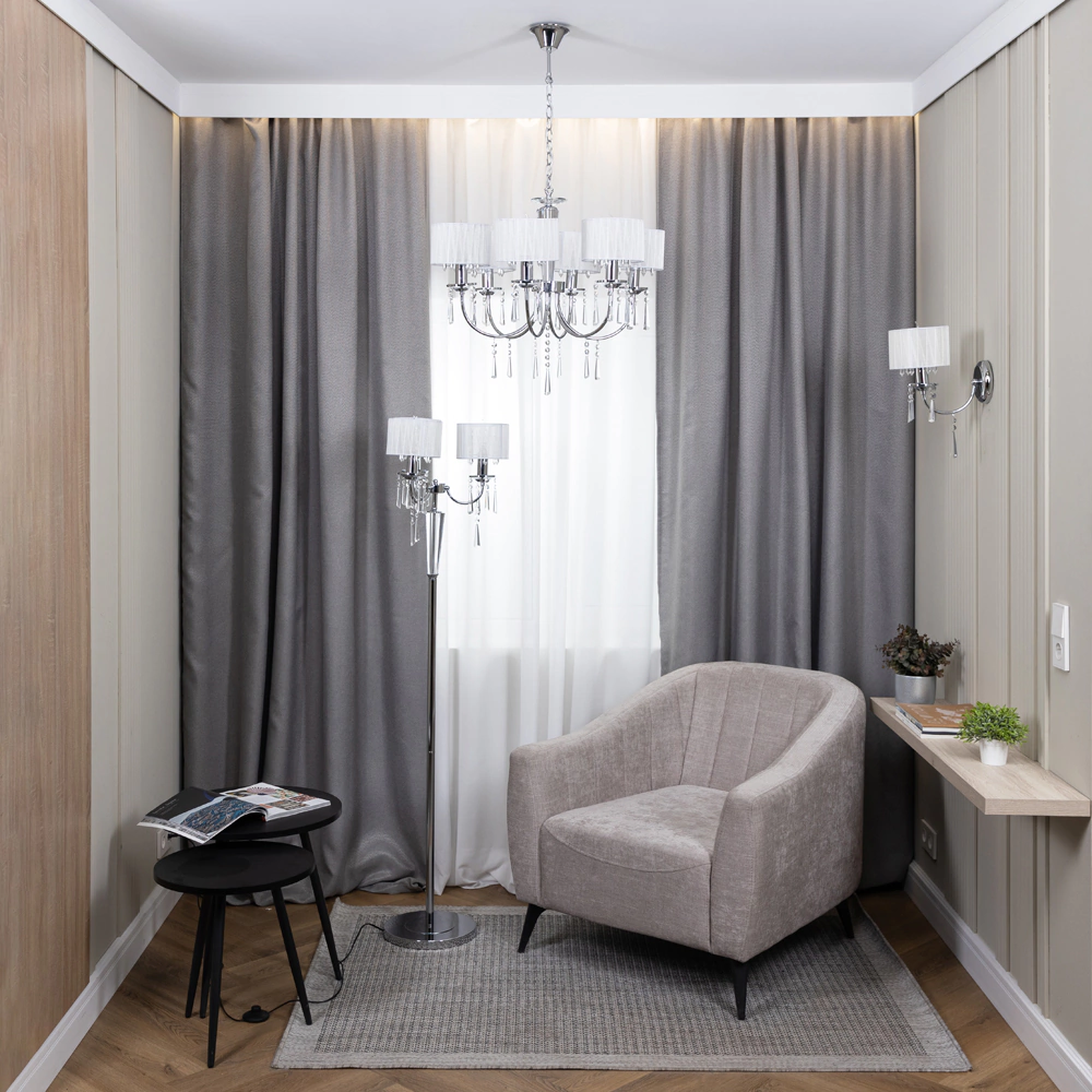 Люстра 6х40 Вт Е14 хром NEODECO Графиня