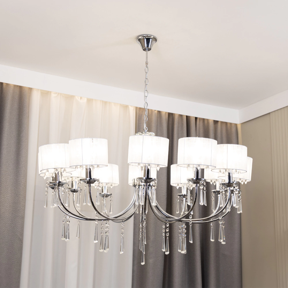 Люстра 12х40 Вт Е14 хром NEODECO Графиня