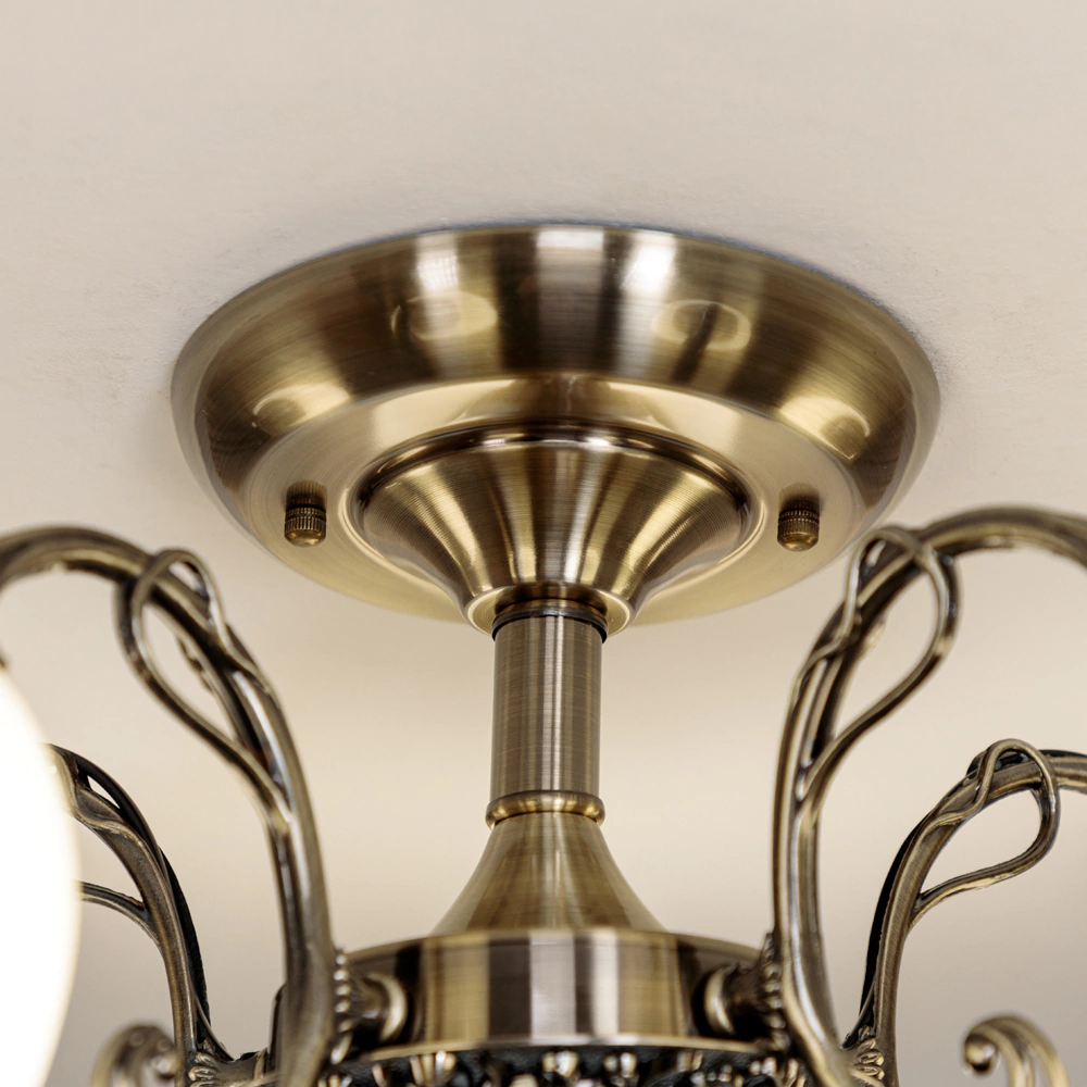 Люстра потолочная NEODECO Артемида 5х40 Вт Е14 бронза